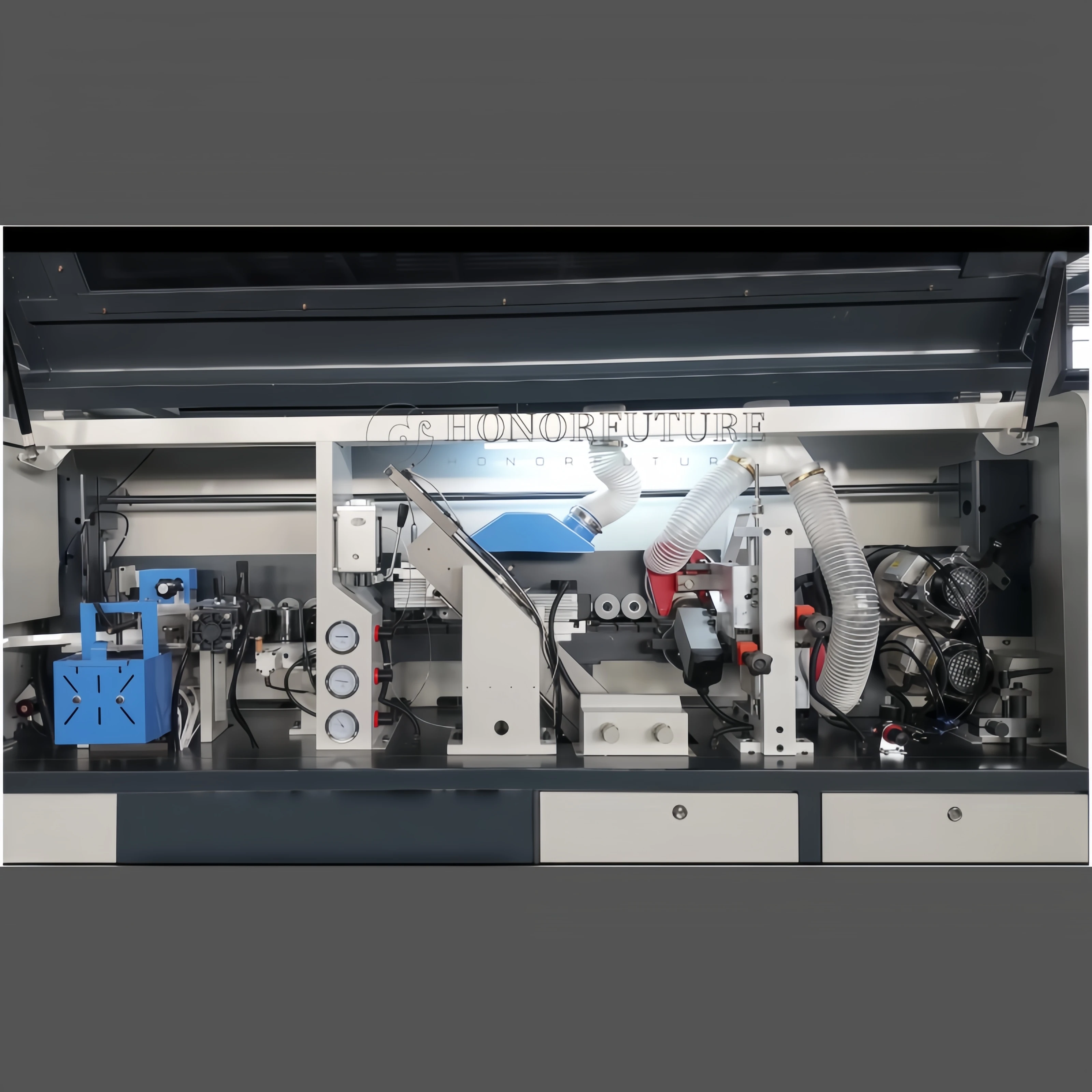 High Accurancy Wood MDF PVC Strip Glue Edge Bander with Scraping Buffing Straight Line Automatic Edge Banding Machine for Sale