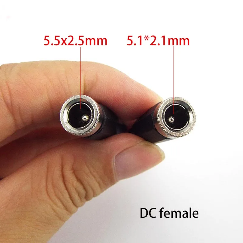 DC Female Power Supply Plug Electric Connector 5.5mmx2.1mm Female Jack Socket Adapter For Wire Charge Adapter C4