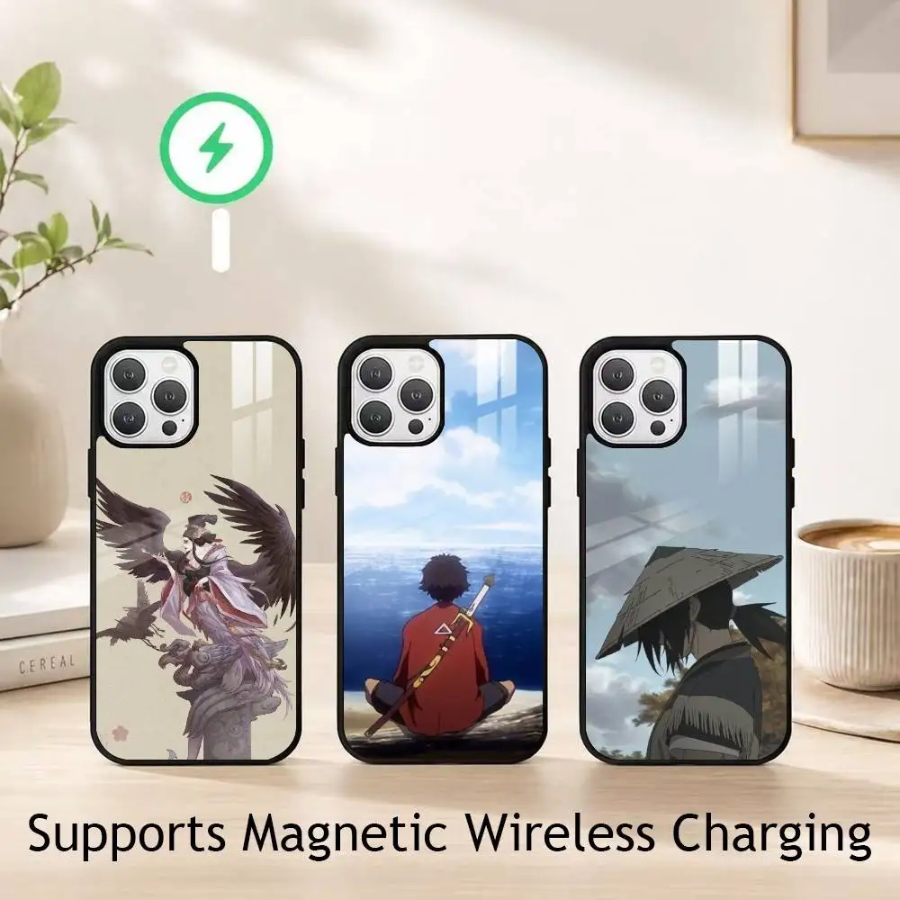 Samurai Champloo-O Anime gift Phone Case For iPhone18,17,16,15,14,13,12,11 Plus,Pro Allows magnetic wireless charging