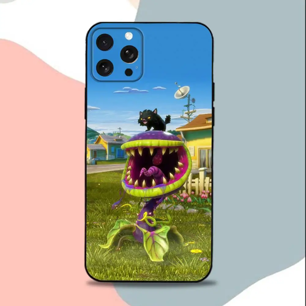 حافظة هاتف P-Plants vs Game Zombies-ES لهاتف iPhone 15,13,16,12,11,17,14,Plus,Pro,Max,XS,XR,X,SE,Mini,Soft غطاء أسود من السيليكون #5