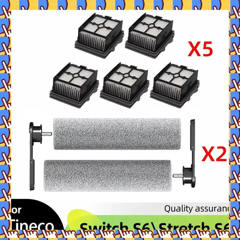 

A20M подходит для Tineco Floor One Switch S6/Stretch S6, детали для пылесоса для влажной и сухой уборки, аксессуары, расходные роликовые щетки HEPA Fi