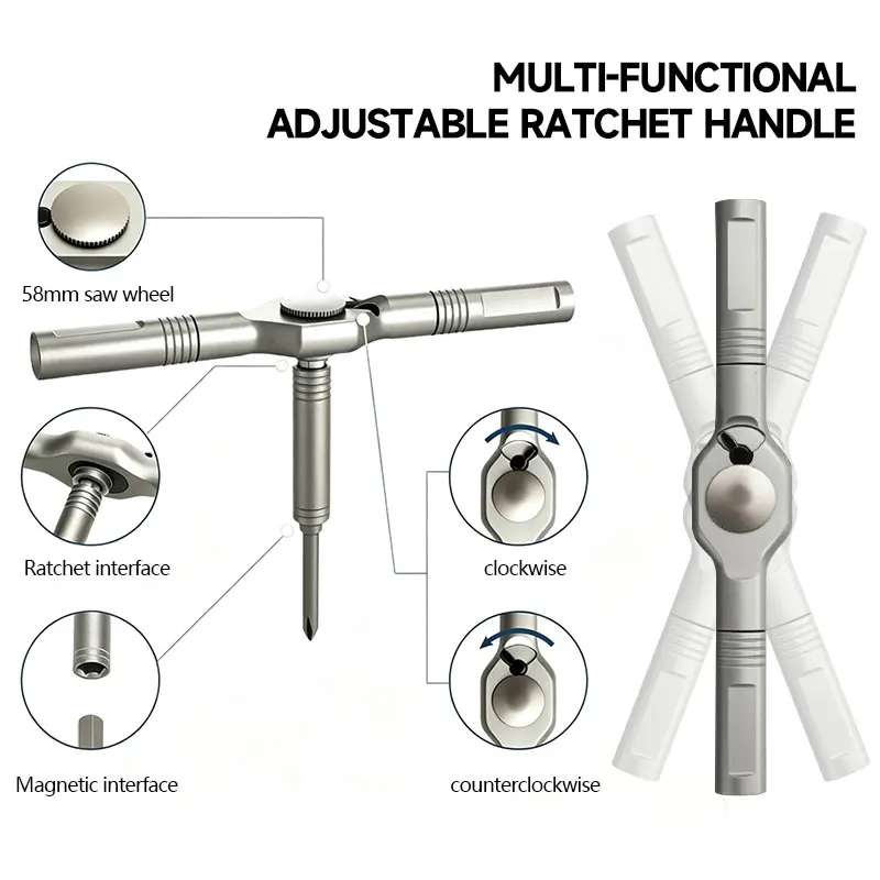 Magnetic Ratchet Screwdriver Set 38-In-1 Screwdriver Set Hand Tool Ratchet Magnetic Set Switch Knob