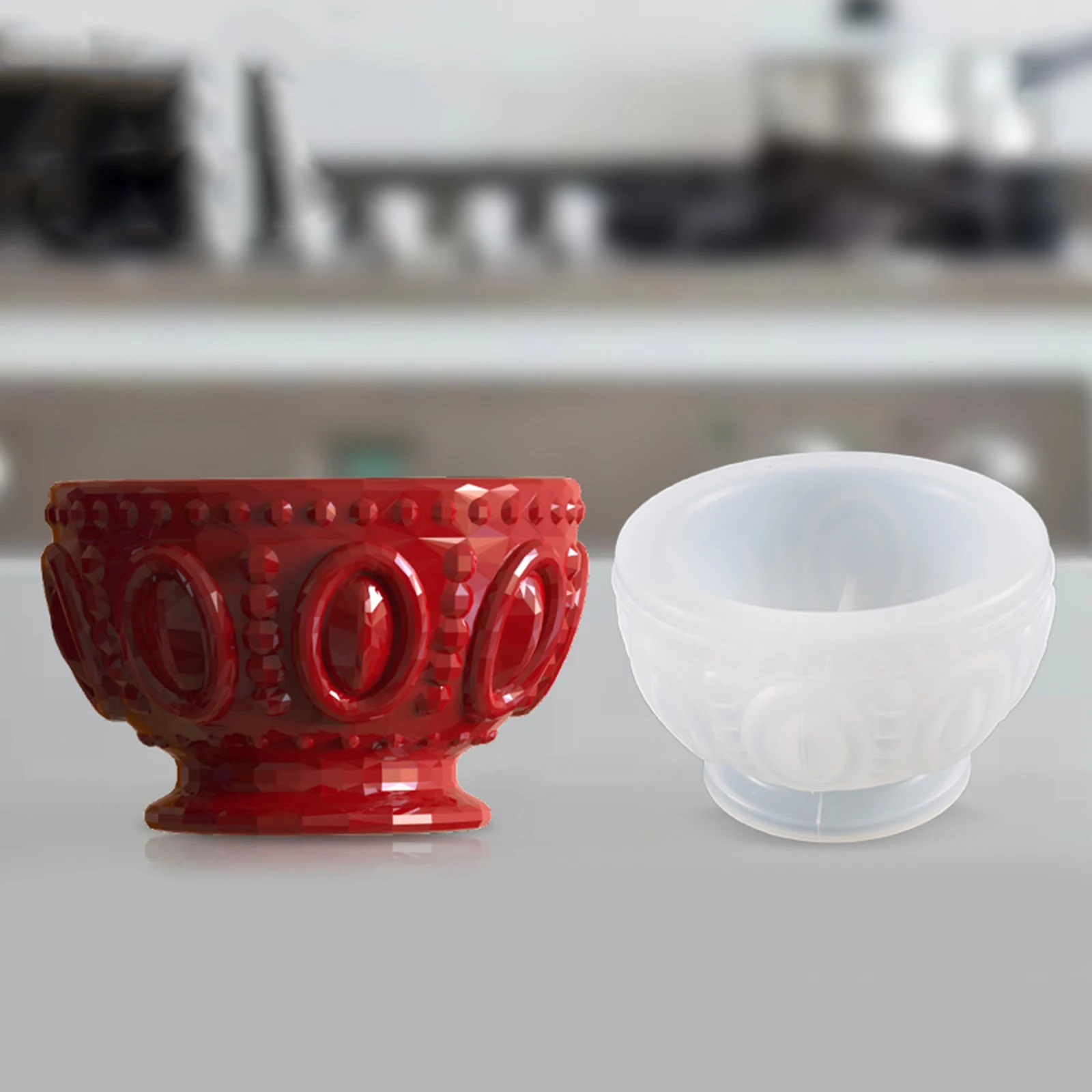 

Crystal Epoxy Resin Bowl Mold Silicone Crafts DIY Cement Plant Pot Silica Gel Jewelry Accessories Durable Wear Resistance