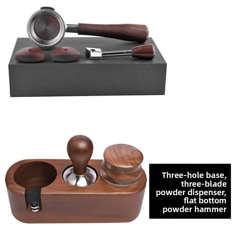 

Suitable for WPM Huijia coffee machine KD-310/320/330 triangular set/plum blossom set three-hole walnut three-piece set