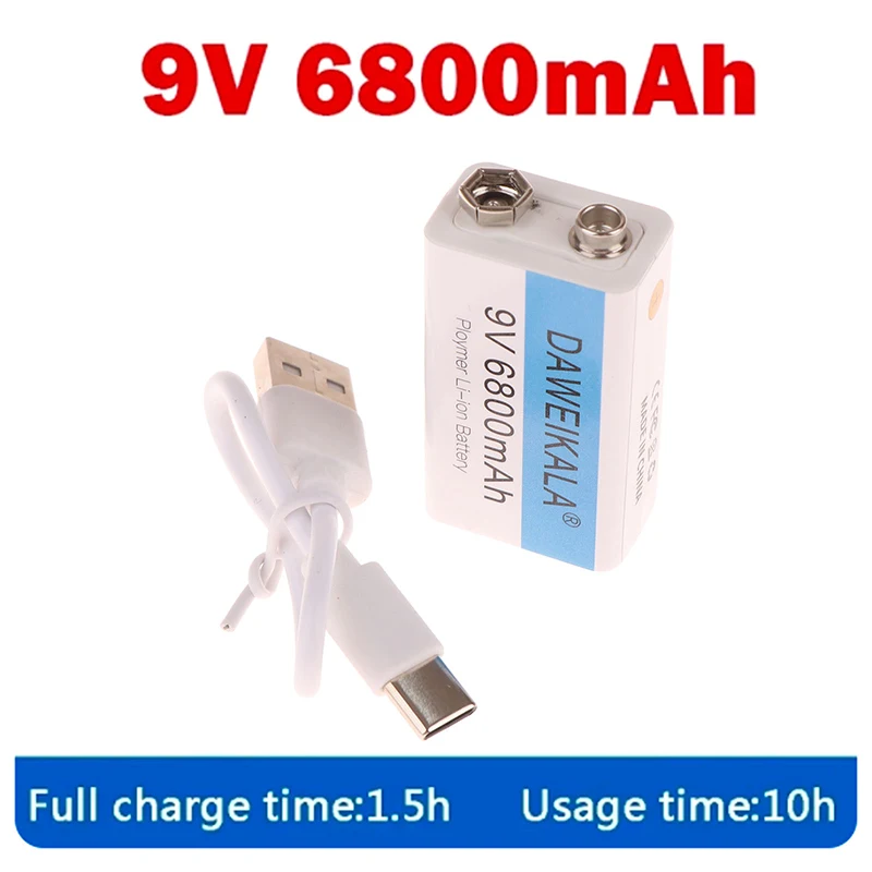 9V 6800Mah Li-Ion R…