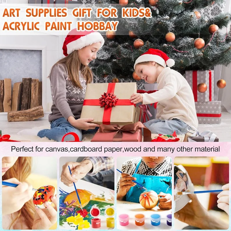 Мини-набор акриловых красок, 10 предметов, детская краска, набор для рисования детей 12 цветов, полоски акриловых красок для детей и взрослых