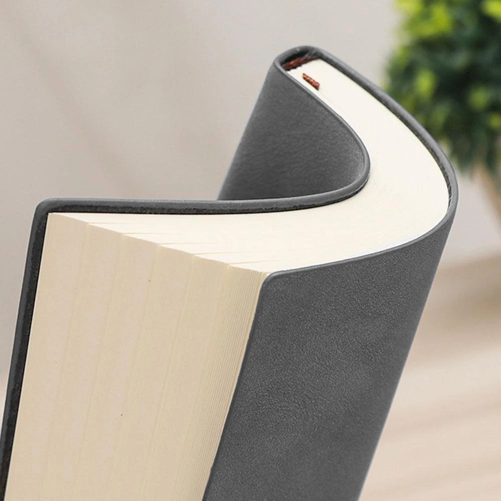 Imagem -05 - Leather a6 Notebook para Estudante Universitário High-end Notepad Work Conference Record Book Grade em Branco Horizontal 200 Páginas pu