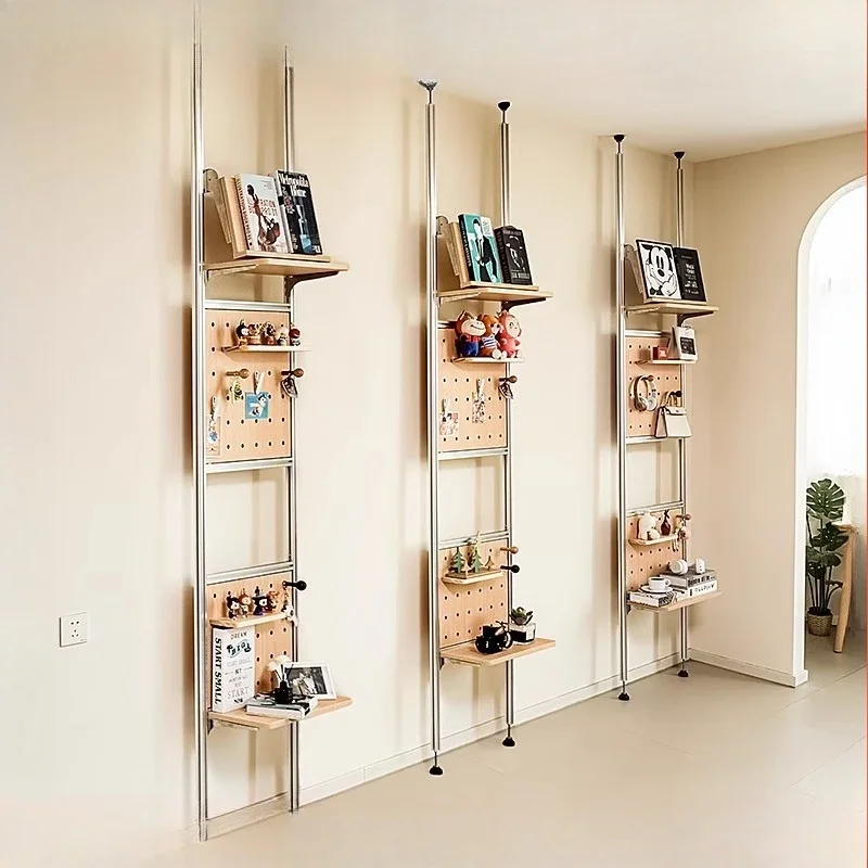 No punching Dingtianli hole plate screen custom aluminum profile partition storage clothing and hat storage rack