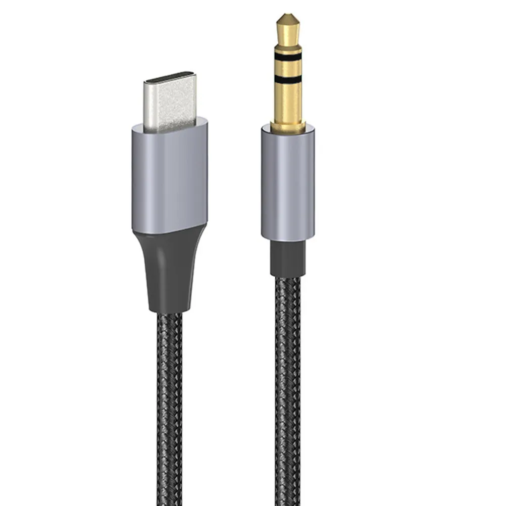 USB C to 3.5mm Audio Cable 1M Solid Material Converter Cable Compatible with Car Amplifiers Speakers Audio Equipment Connector