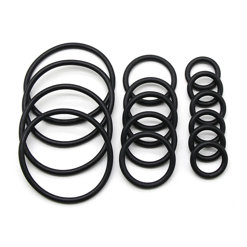 10pcs Black O Ring Gasket CS 3mm OD 9mm ~ 150mm NBR Automobile Nitrile Rubber Round O Type Corrosion Oil Resist Sealing Washer