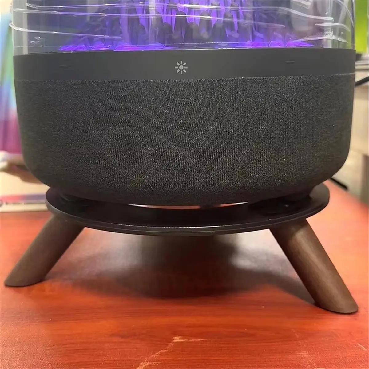 Y60A NEW-Solid Wood Base Thickened Nonslip Solid Wood Desktop Shock-Absorbing Audio Stand for Harman Kardon Aura Studio