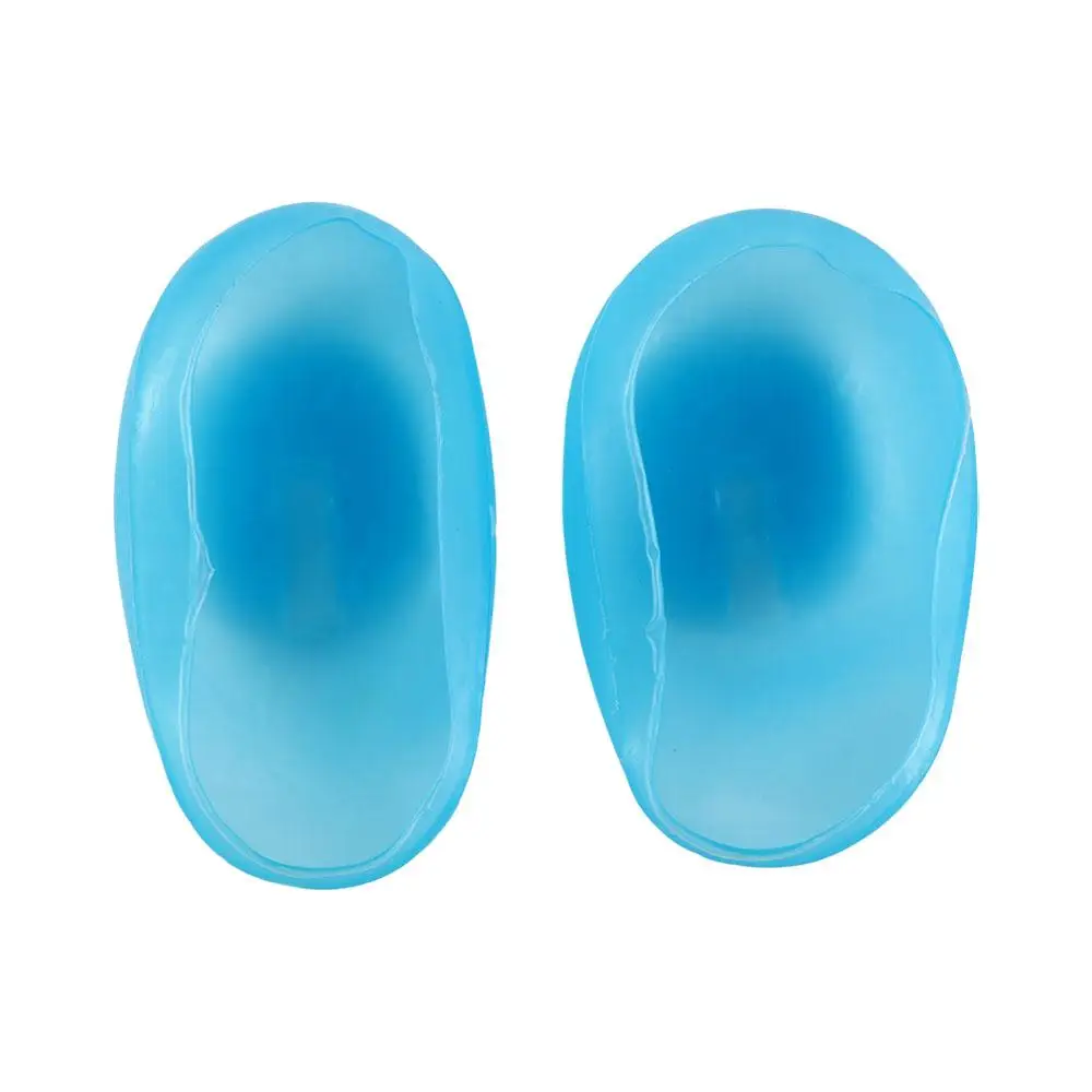 

2pcs Waterproof Silicone Ear Cover Reusable Blue Salon Ear Shield Bath Perm Oil Baking Hairdressing Ear Cover