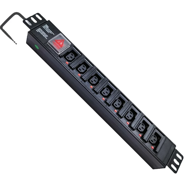 

Aluminum Alloy Rack C13 Anti-shedding Cabinet Power Distribution Unit PDU Power Distribution Unit of Large Power Socket