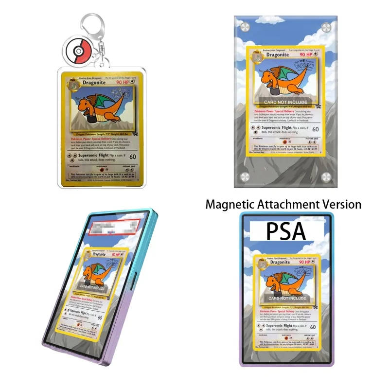 Art Display for Pokemon Wizards Black Star Promos Dragoni Anime Expand Art Fans Gift Recyclable Acrylic Protective Case Keychain