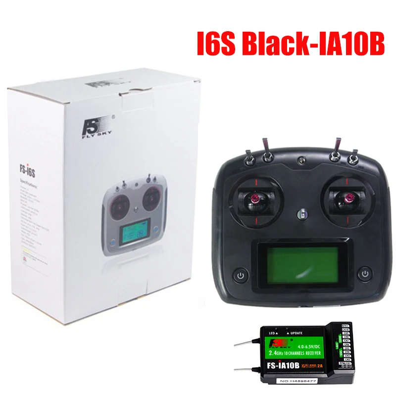 FLYSKY FS-i6S I6S 2.4G 10CH AFHDS 2A Centering Throttle Transmitter IA6B IA10B Receiver RetailBox for RC Cars Boats Drone Toys image 3