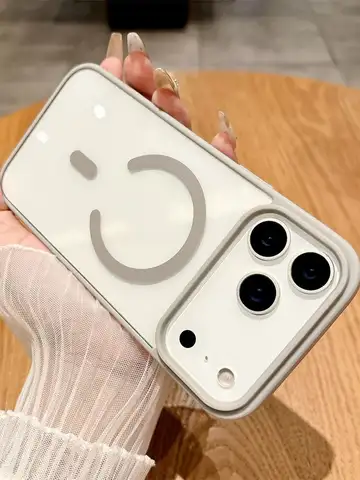 Luxury For Magsafe Magnetic Wireless Charge Case For iPhone 17Air 11 12 13 14 15 16 17 Pro Max Plus Transparent Hard Back Cover