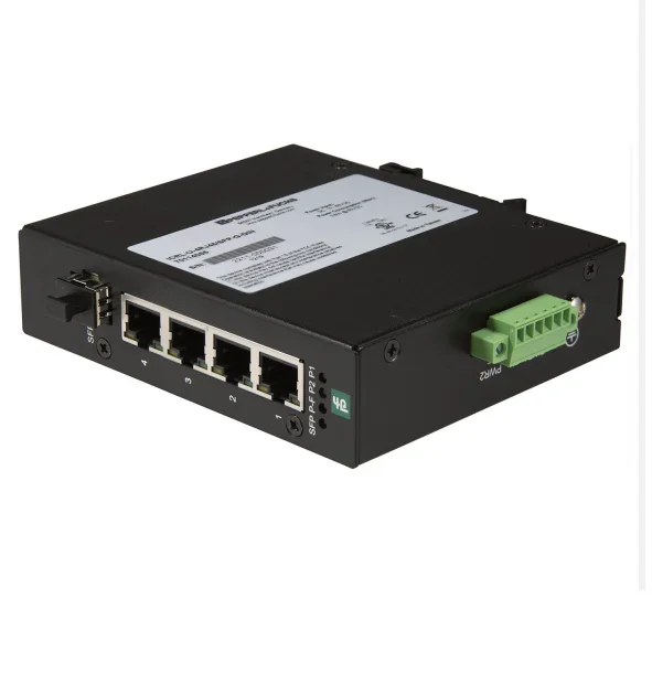 Pepperl + Fuchs Ethernet switch unmanaged gigabit ICRL-U-4RJ45/SFP-G-DIN Four gigabit RJ4 ports and one gigabit SFP slot