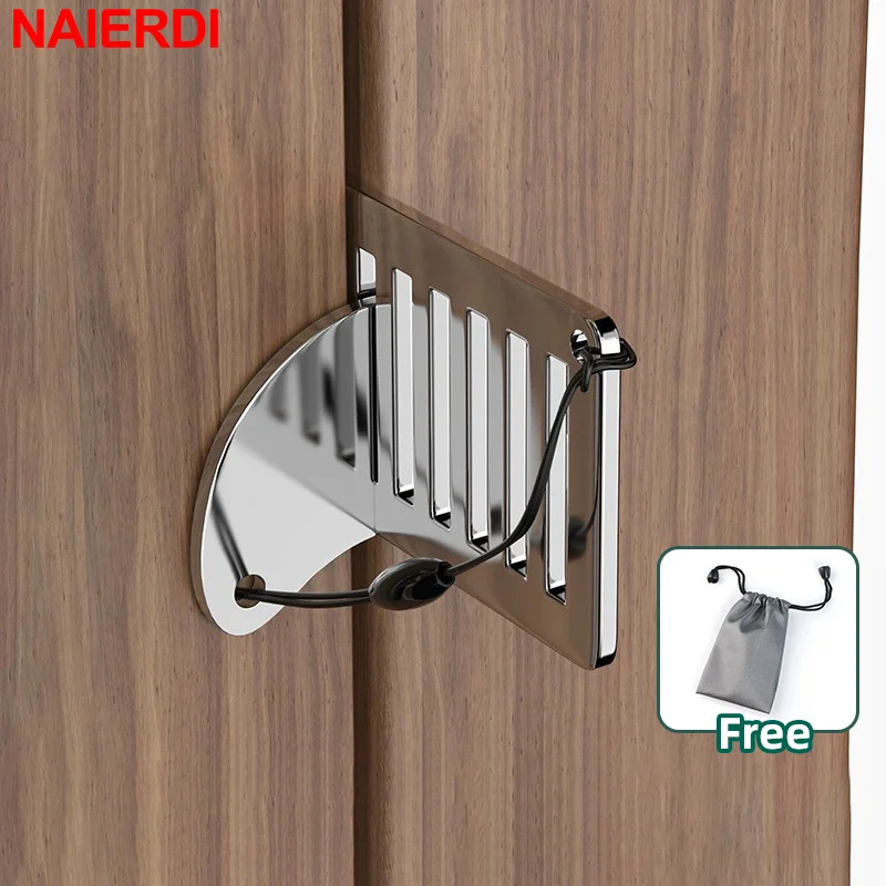 

NAIERDI Stainless Steel Portable Door Lock Anti-theft Lock Heavy Duty Security for Home,Hotel,Apartment,College Dorm & Travel