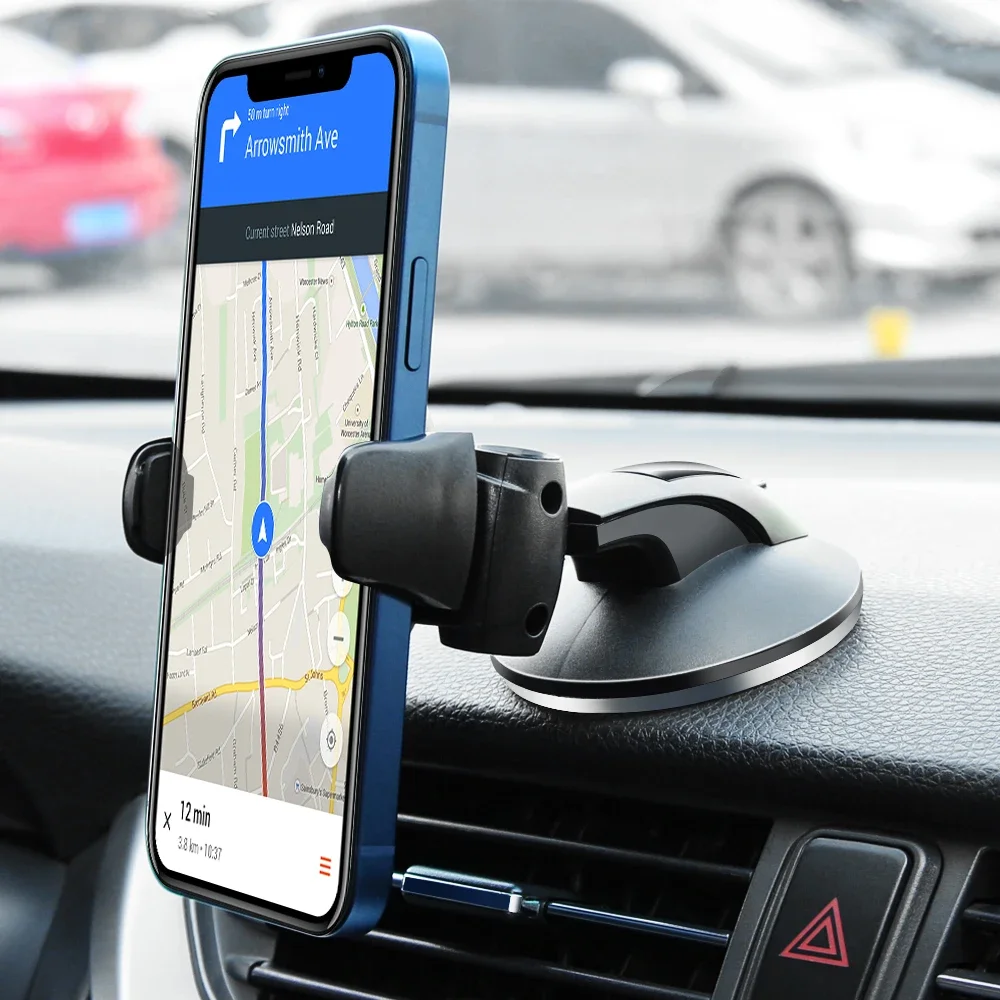 

"Universal Car Phone Holder 360° Adjustable Windshield/Dashboard Mount for All Smartphones, Hands-Free Car Accessories (1PC)"