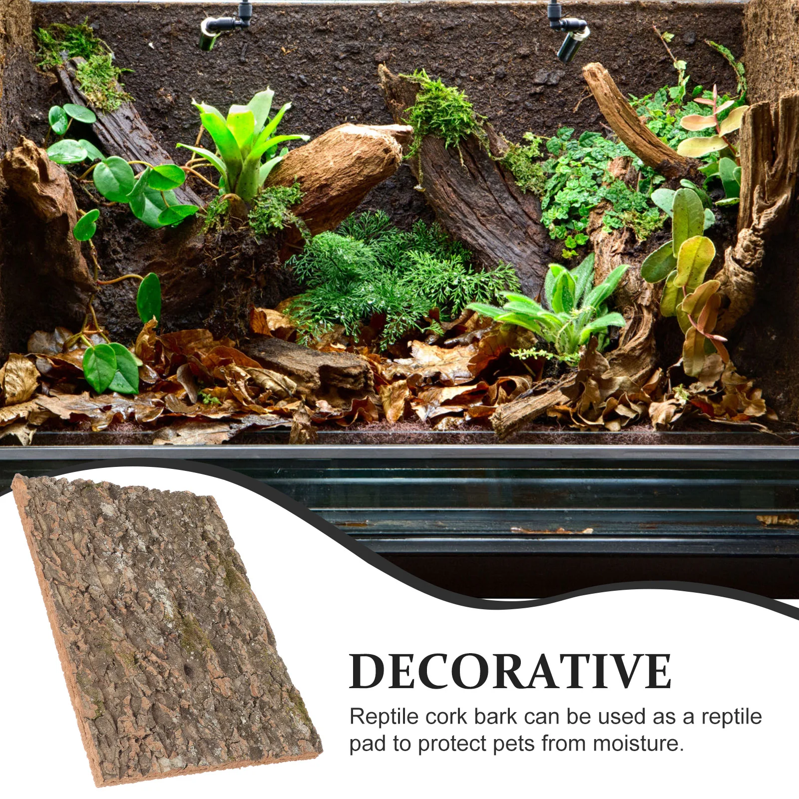 Reptile Climbing Decor Cork Bark Sea Turtle Tank Barks Platform Lizard Terrarium Animal