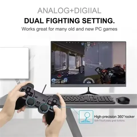 Wired Controller for PS2 Gamepads for Joystick for Playstation 2 Vibration Shock Joypad Wired USB PC Controle Accessories