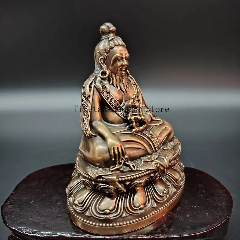 Pure copper old Tang Dong Jeb statue ornament 3 inch 10cm bridge originator copper statue originator desktop