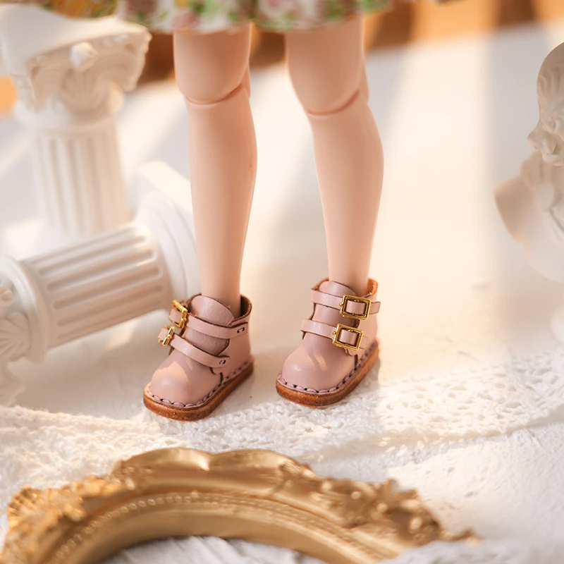 Ob22 Ob24 Cowhide Candy Fashion Shoes Cute Blyth Doll High Top Boots for Licca Azones YMY 22 24 Body  Doll Accessories