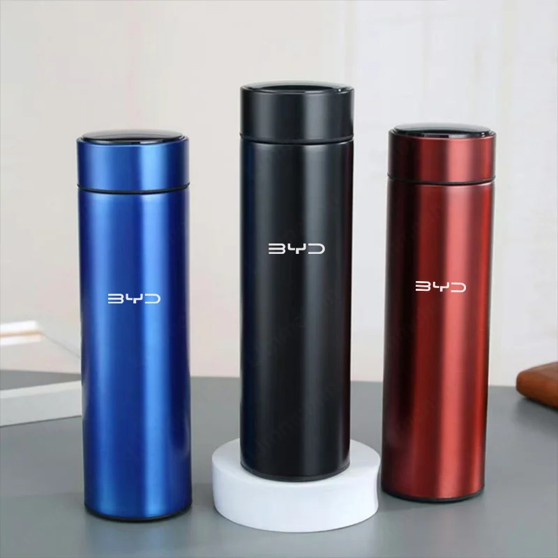 

304 Stainless Steel Intelligent Temperature Thermos Cup For BYD Atto 3 EV Yuan Plus Song Plus Dmi Dolphin Seal Han Qin F3 E6 Act