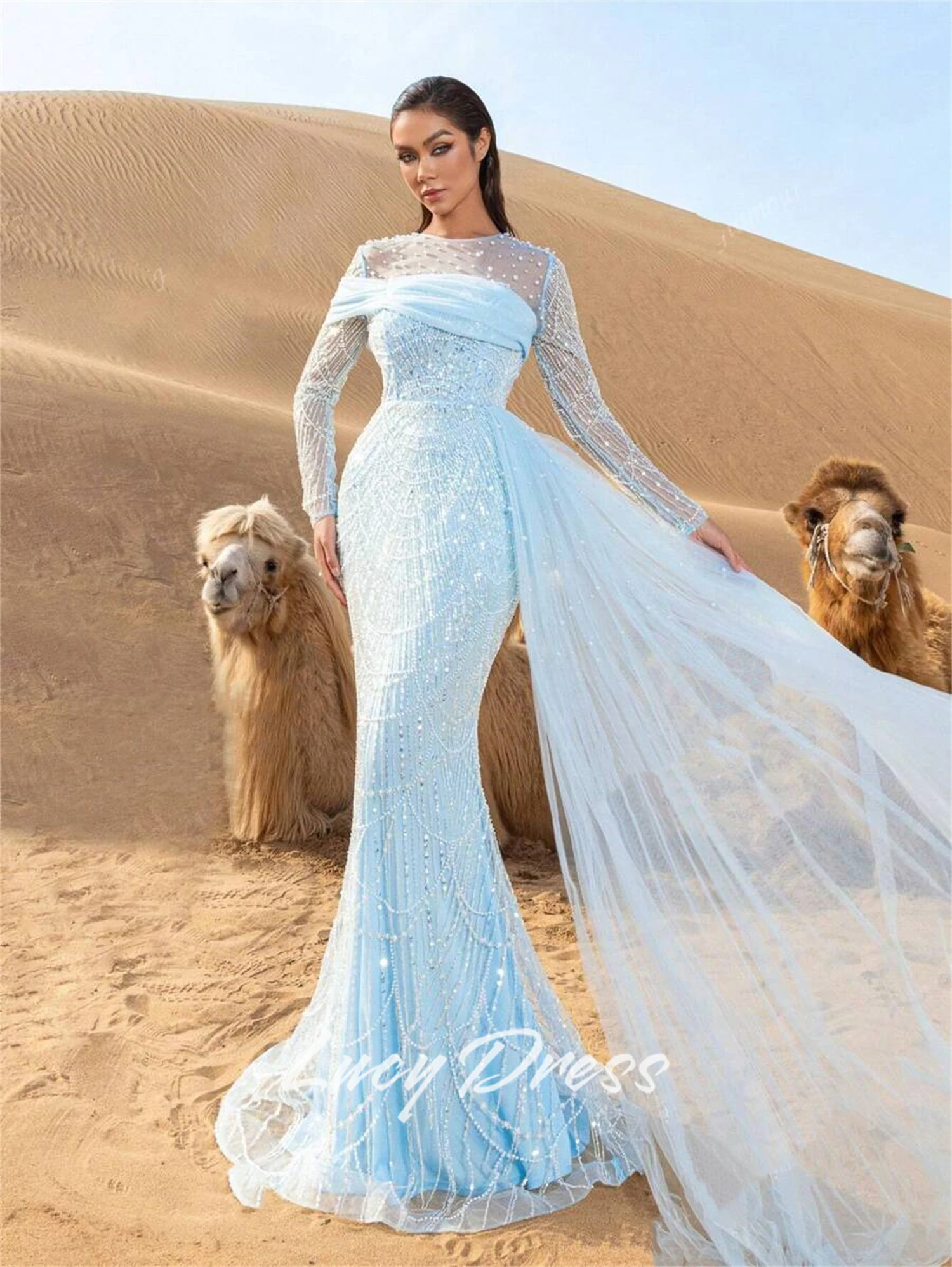 

Lucy Customized Mermaid Special Occasion Dress Happy Sharon Evening Dresses Woman Prom Dress Wedding Party Dress Dresses Gala
