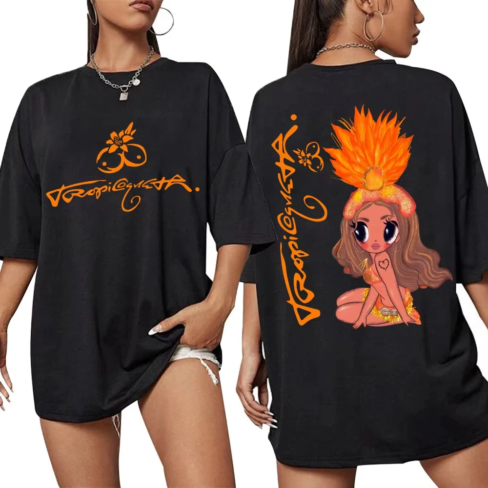 Karol G Tropicoqueta 2025 Album Graphic T-shirt Men Women's Aesthetic High Quality T Shirts Cute Oversized Casual Cotton T Shirt