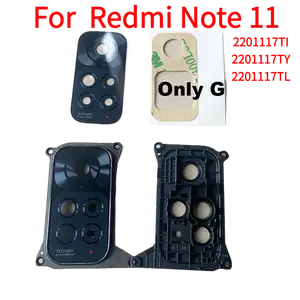 Bilashmart Redmi Note 11 Back Camera Lens Rear Glass With Frame Cover 4G Global 2201117TG 2201117TI 2201117TY 2201117TL