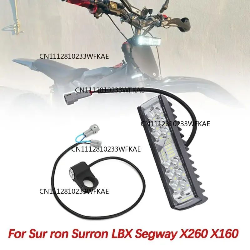 Motorcycle Headlight Switch Kit Plug & Play White For Sur ron Surron LBX Segway X260 X160 For Talaria Handlebar Switch Accessory