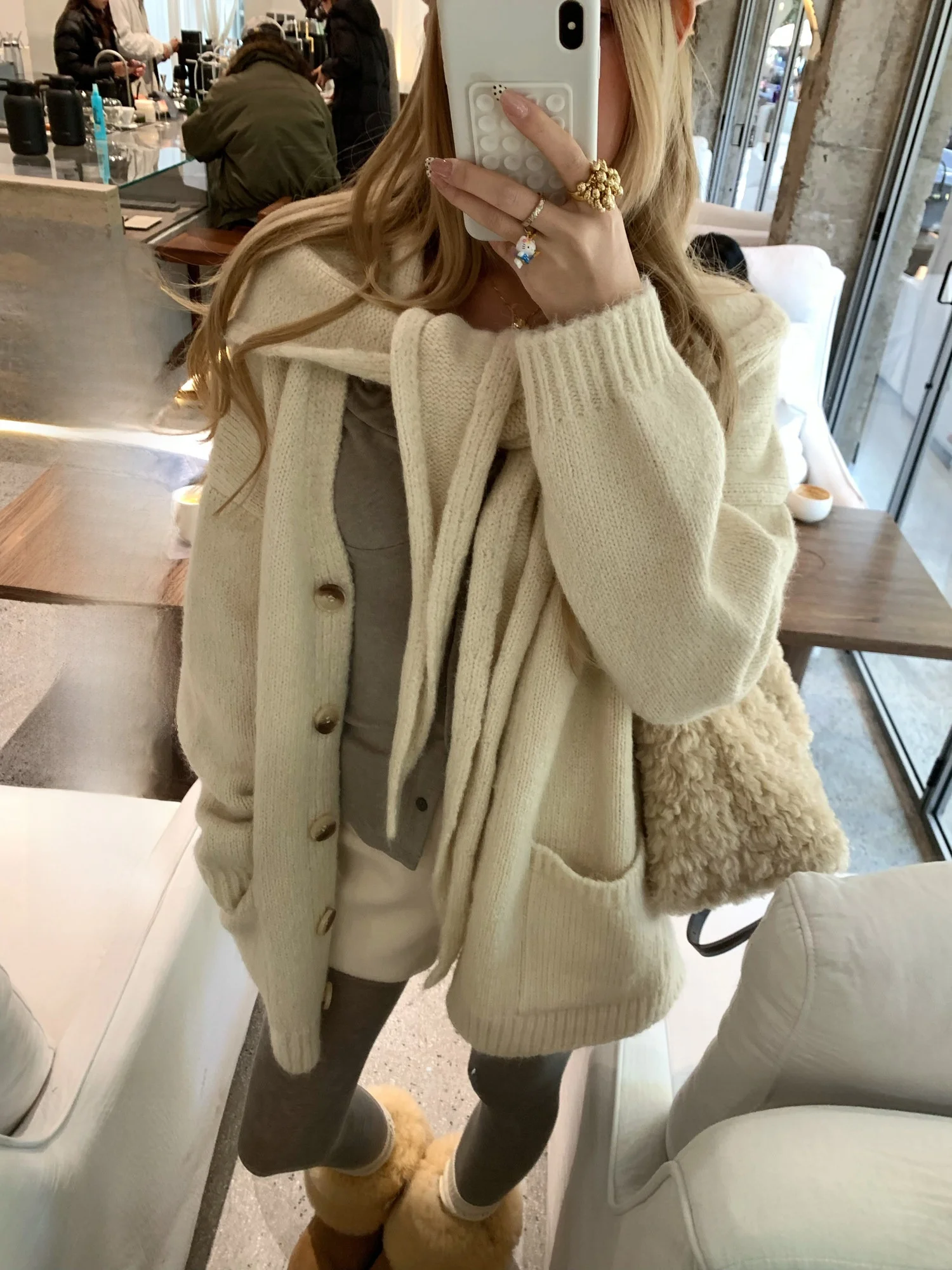 

Ladies' Lazy Sle Knitted Sweater Coat Warmth And Comfortable Winter Outerwear V-Ne Long Sve Regular Fit Online Exclusive