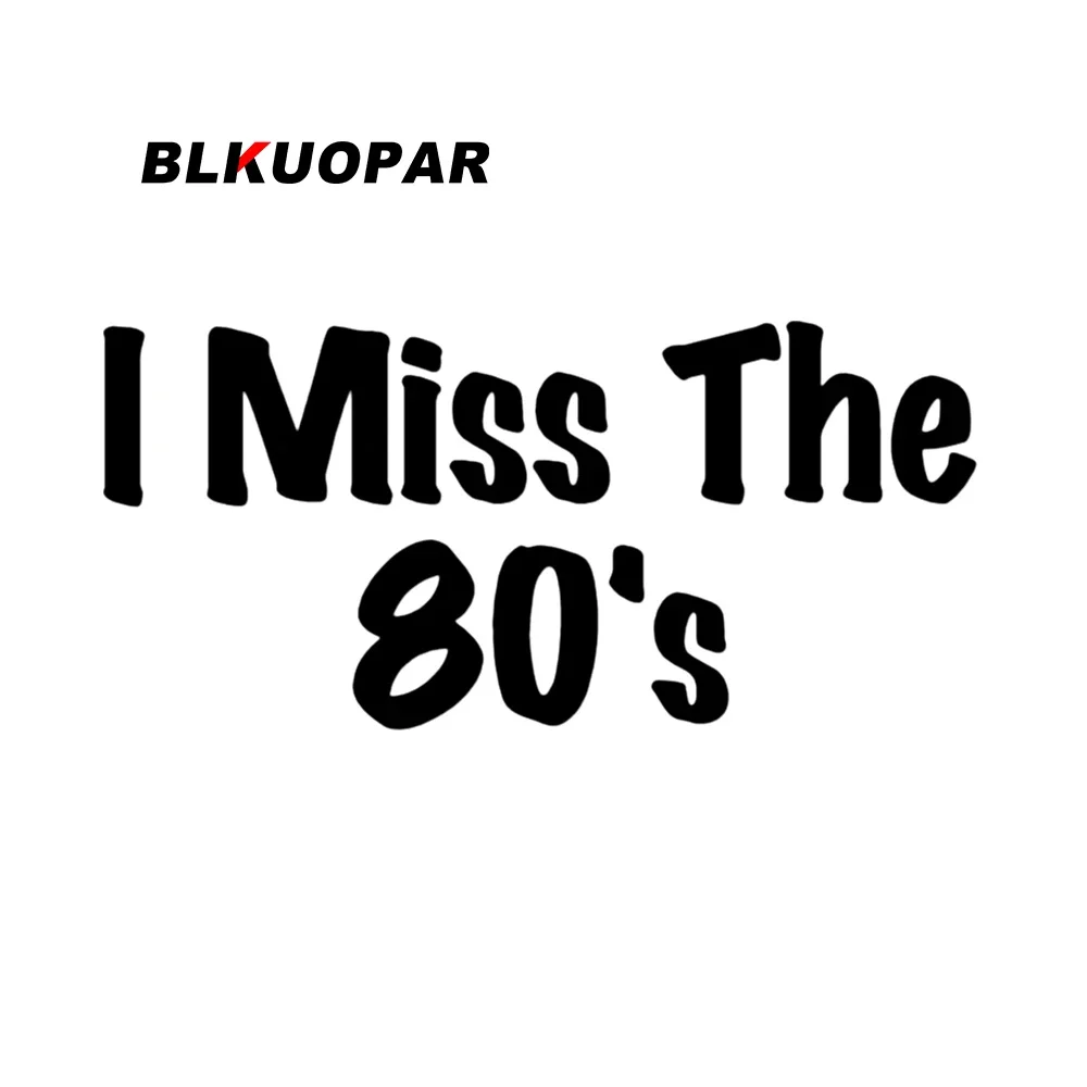 Blkuopar eu falta dos anos 80 adesivo de carro à prova de arranhões personalidade protetor solar protetor de porta de carro à prova d'água decoração original