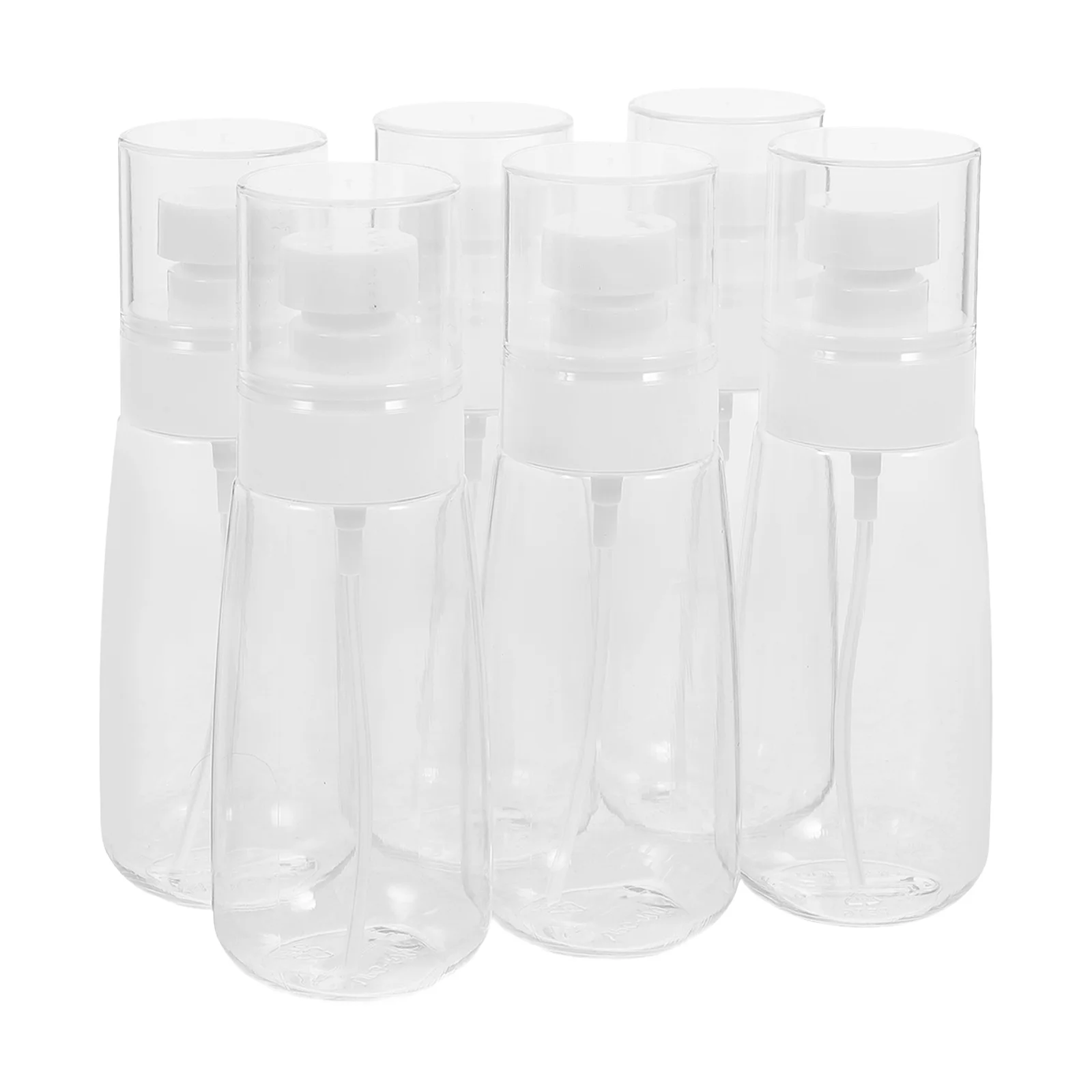 6 個旅行詰め替えボトル透明ポータブルスプレー漏れ防止香水洗顔ボディローションファインミストスプレーボトル