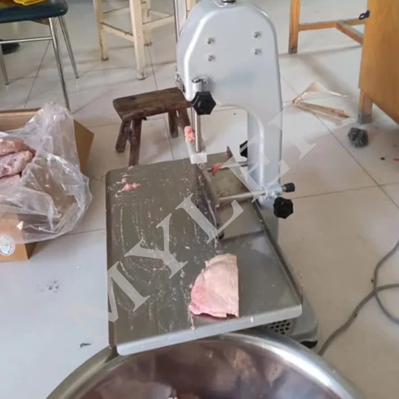 Commercial Automatic Kitchen Equipment Butcher Table Top Electric Cow Beef Frozen Meat and Bone Band Saw Cutter Cutting Machine