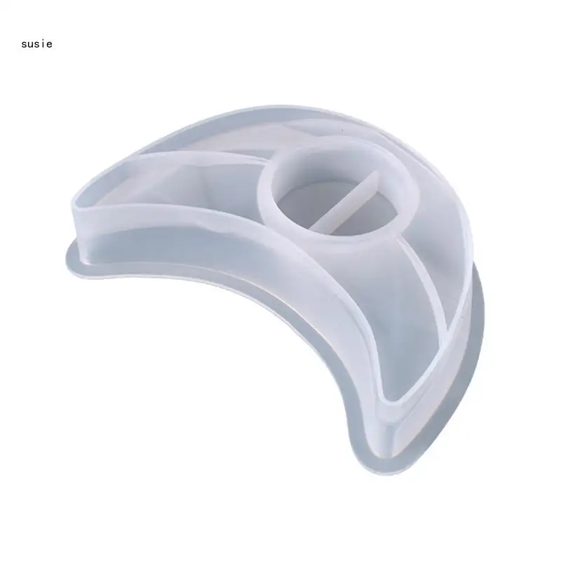 

X7YA DIY Silicone Mold Holder Mould Handmade Moon Holder Tea Cup