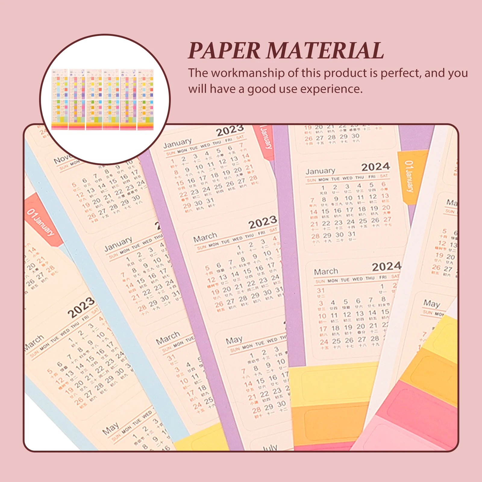 

12 Sets Calendar Sticker - Stickers Tabs for Planner Monthly Adhesive Dividing Line Sticky Page Markers Paper Marking