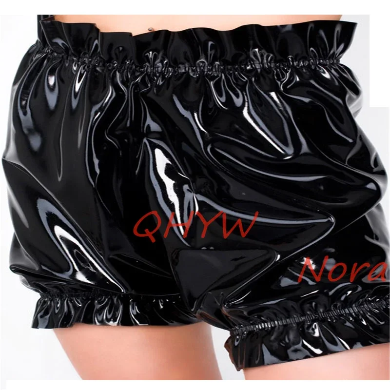 Sexy Latex Underwear Boxer Shorts Briefs Handmade Women Short Pants