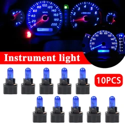 Carro Light-Emitting Diode Instrumento Gauge Dashboard Lâmpadas, Auto Lâmpada Indicadora Interior, T5 SMD, 10pcs