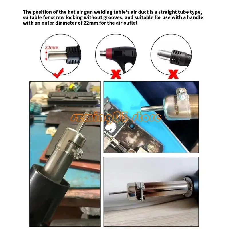 H9ec 3pcs مدافع حرارة مدافع الحرارة الدهون الباكسة التحكم في تدفق الهواء 7/8/10 مم 45 درجة من الزوايا المنحنية المنحنية