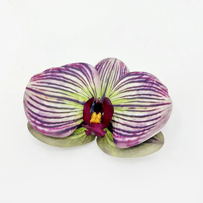 20 Stück Künstliche Silikon-Baumwoll-Schmetterlings-Orchideenköpfe DIY Kopfschmuck Zubehör Geschenkbox Deko Blumen Hochzeit Party Heimdekoration – Detail 14