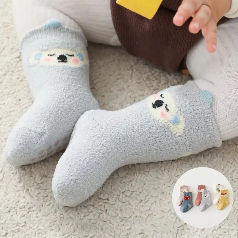 Autumn Winter Thick Warm Baby Stockings Super Soft Middle Tube Socks for Newborn Infant Toddler Boys Girls Mid Calf Long Socks