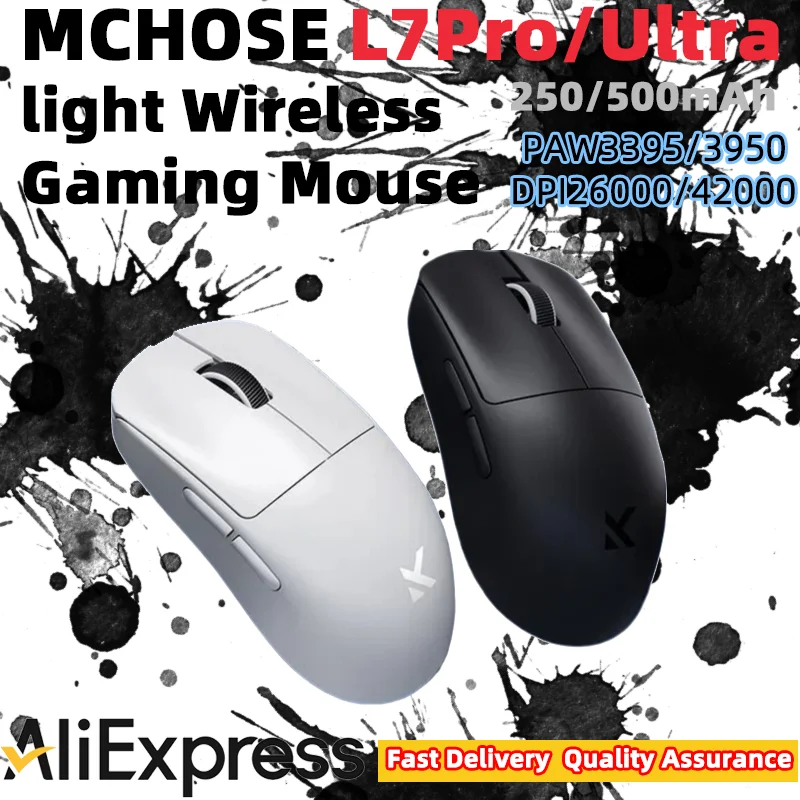 

MCHOSE L7 Pro Ultra Series 8000 Гц Беспроводная игровая Bluetooth-мышь 2,4G PAW3950 Беспроводной ПК Esport Аксессуары для ноутбуков