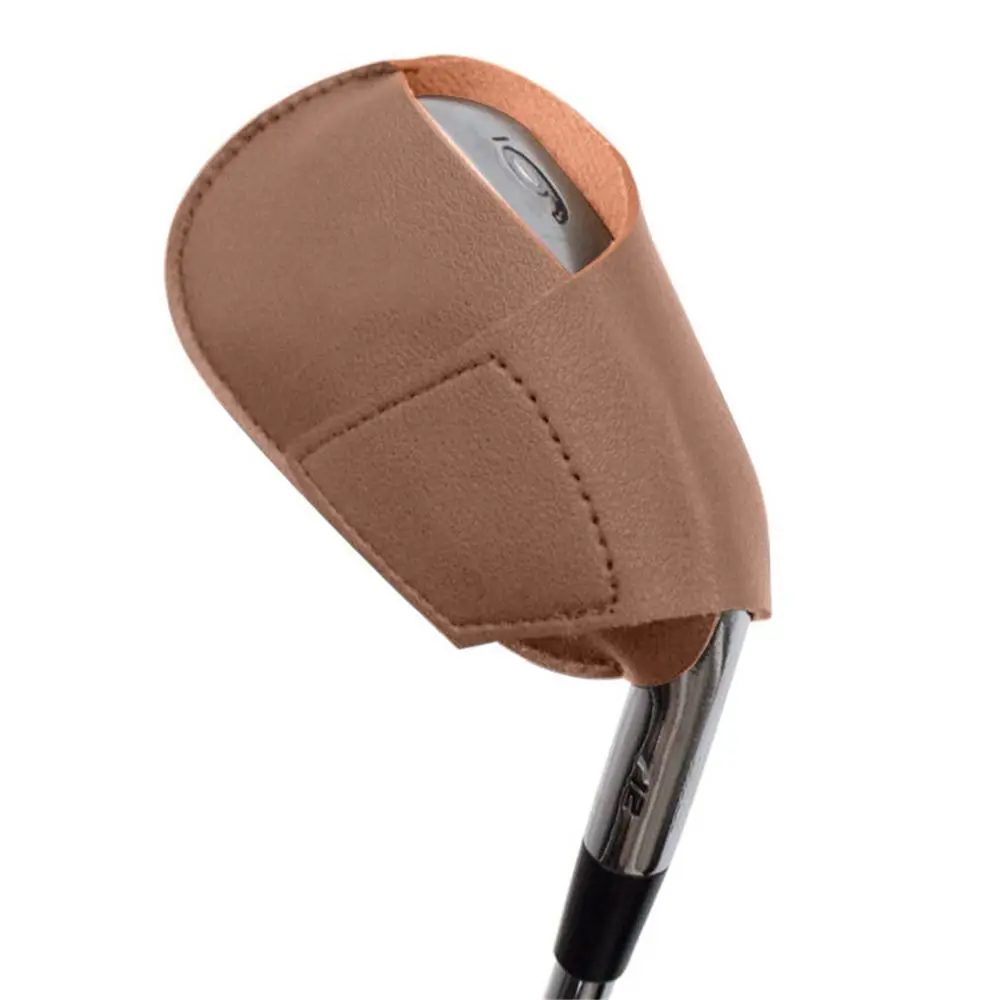 Leather Golf Club Head Covers Long Neck Driver Protective Headcover Golf Rod Sleeve Outdoors Sport Golf Covers 10.5*7cm