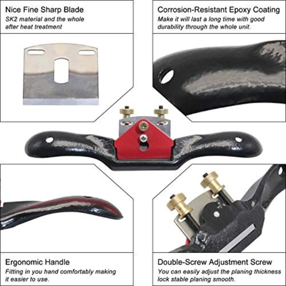 

Профессиональный портативный регулируемый ручной рубанок для сглаживания и обработки дерева