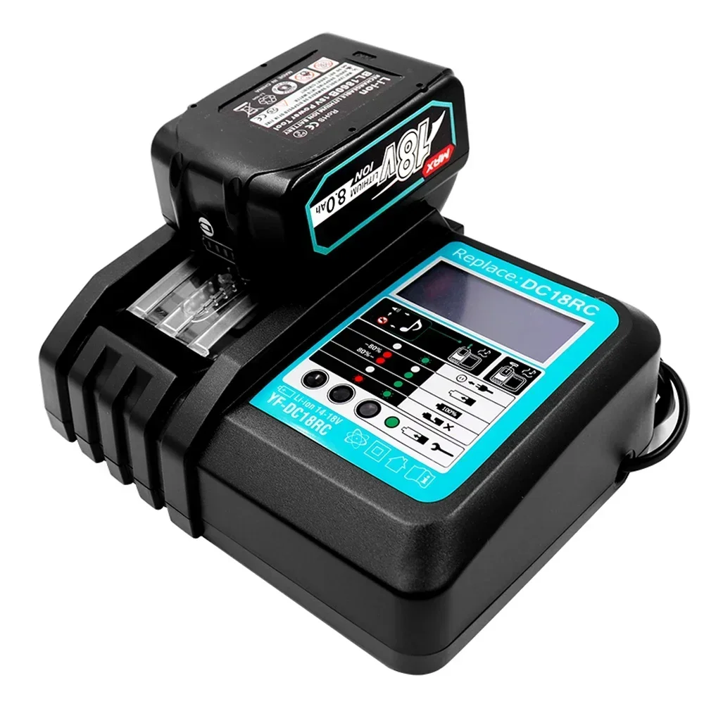 

Li-ion Battery Charger for Makita Battery Charger 18V 14.4V BL1860, BL1850, BL1840, BL1830, BL1820, BL1415, BL1440 DC18RC 3A