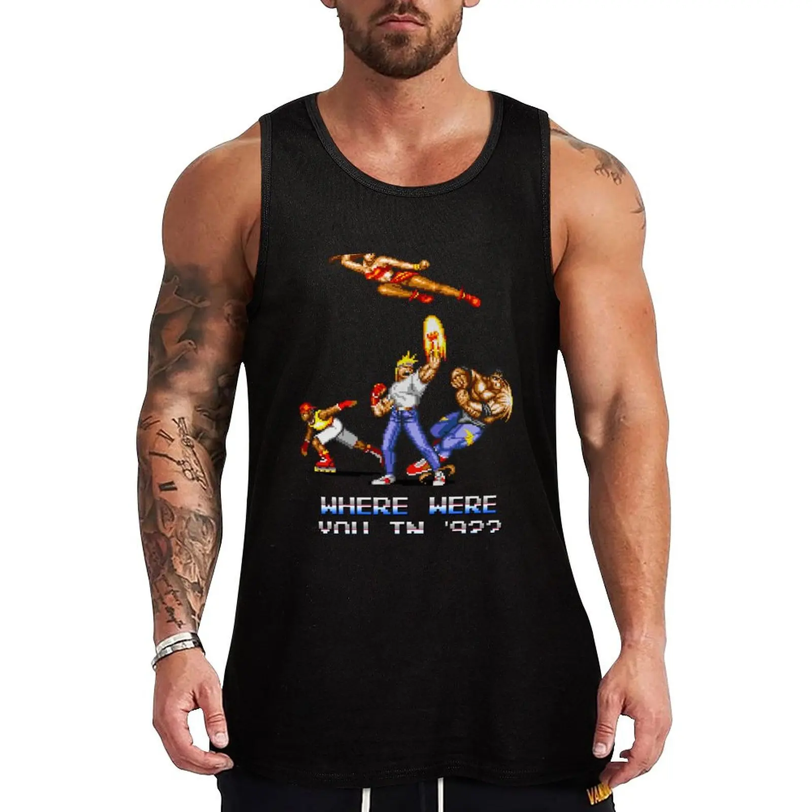 

Rage in 1992 Tank Top singlets for men Men sleeveless tee Men's gym articles gym shirt men