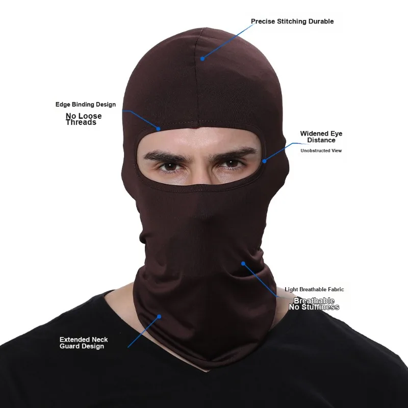Cycling Balaclava Thin Breathable Full Face Neck Protection Windproof Dustproof Sun Shield for Motorcycle Bicycle Outdoor