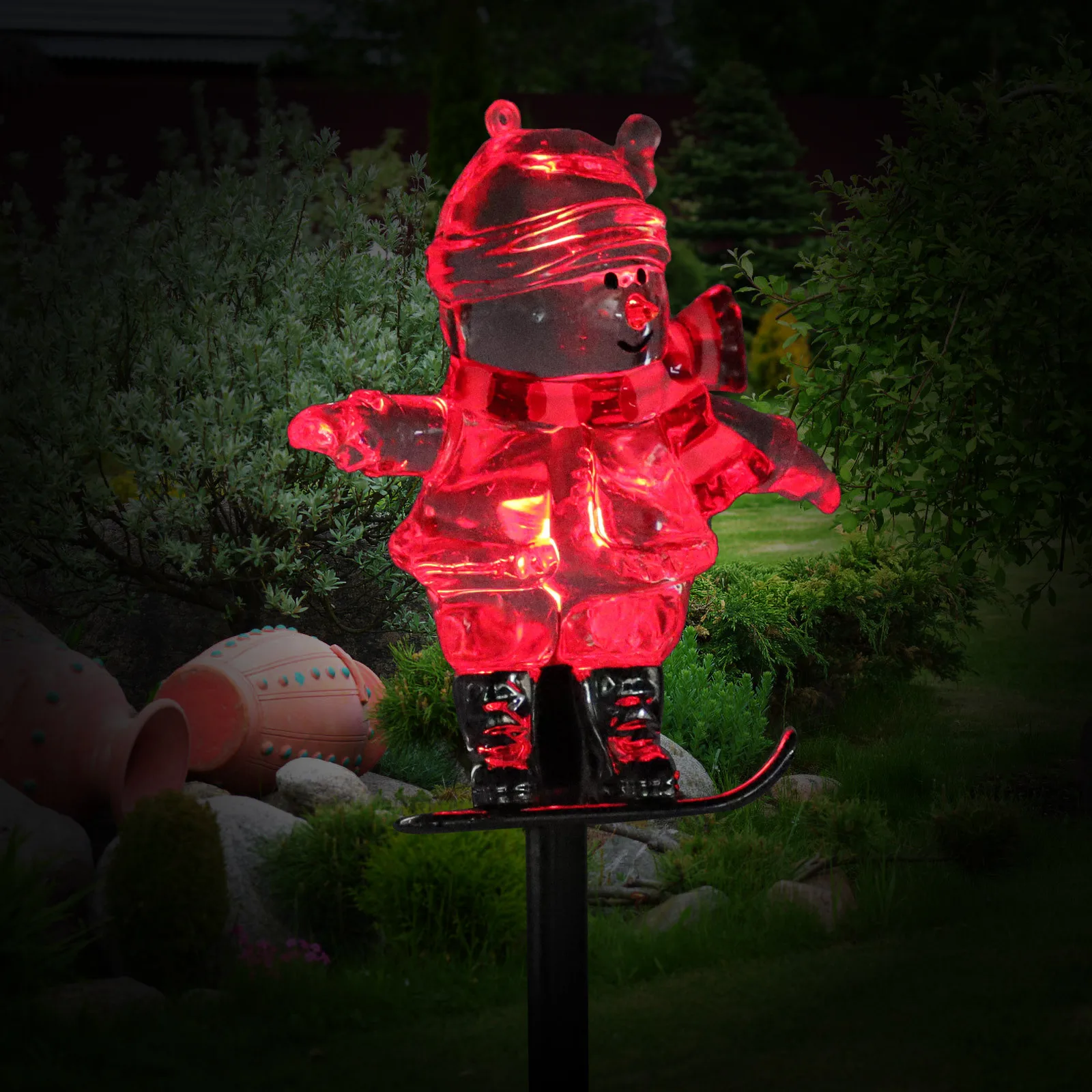 Solar Light Snowman Design Garden Lawn Lawn Snowman Light Outdoor Solar Lamp Decor Christmas Decoration Cemetery Decor